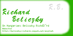 richard beliczky business card